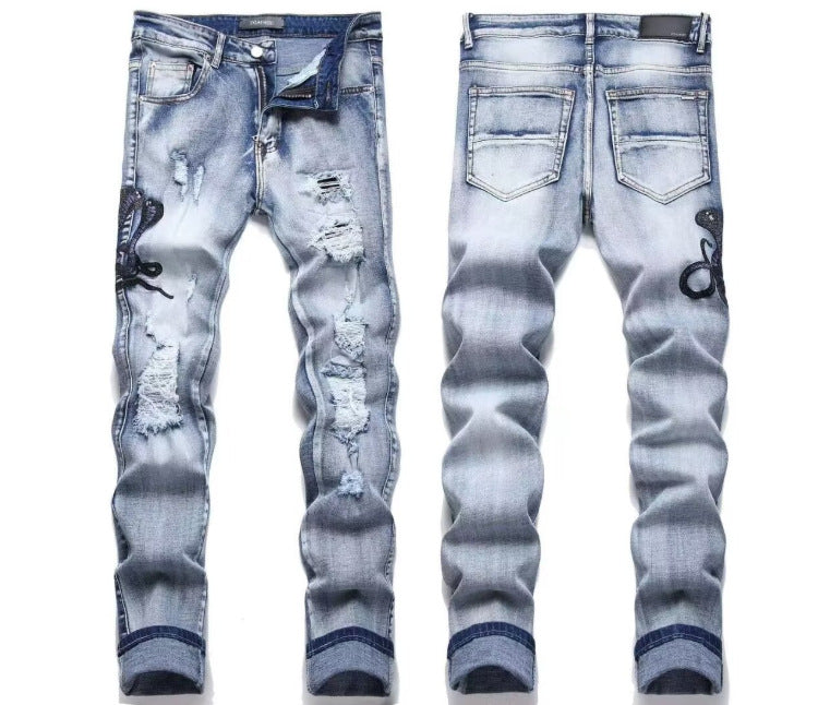 BLACK SNAKE SLIM JEANS
