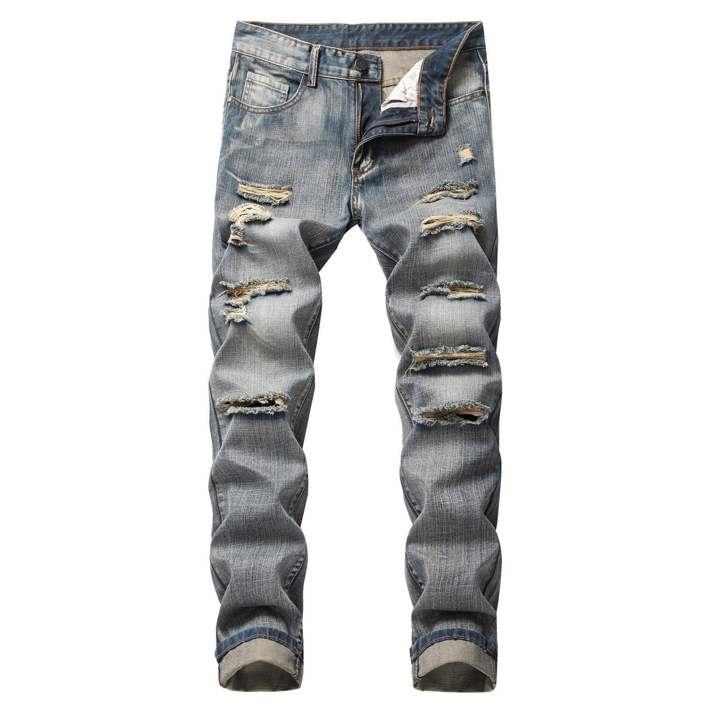 Ripped Straight Slim Fit