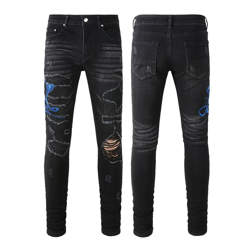 Embroidered Slim fit Jeans
