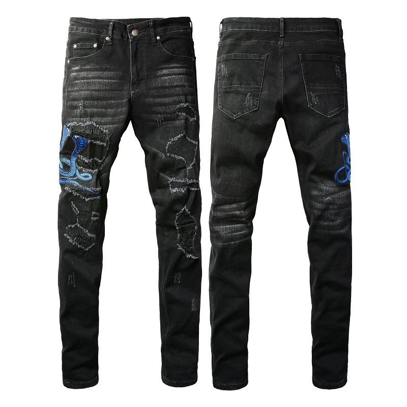 Embroidered Slim fit Jeans