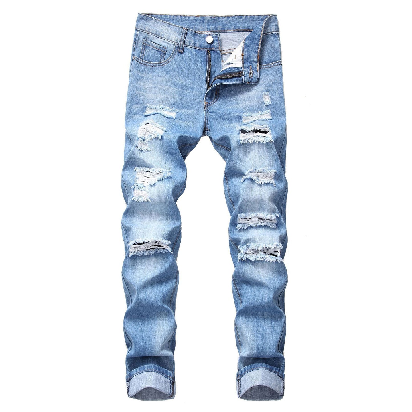 Ripped Straight Slim Fit