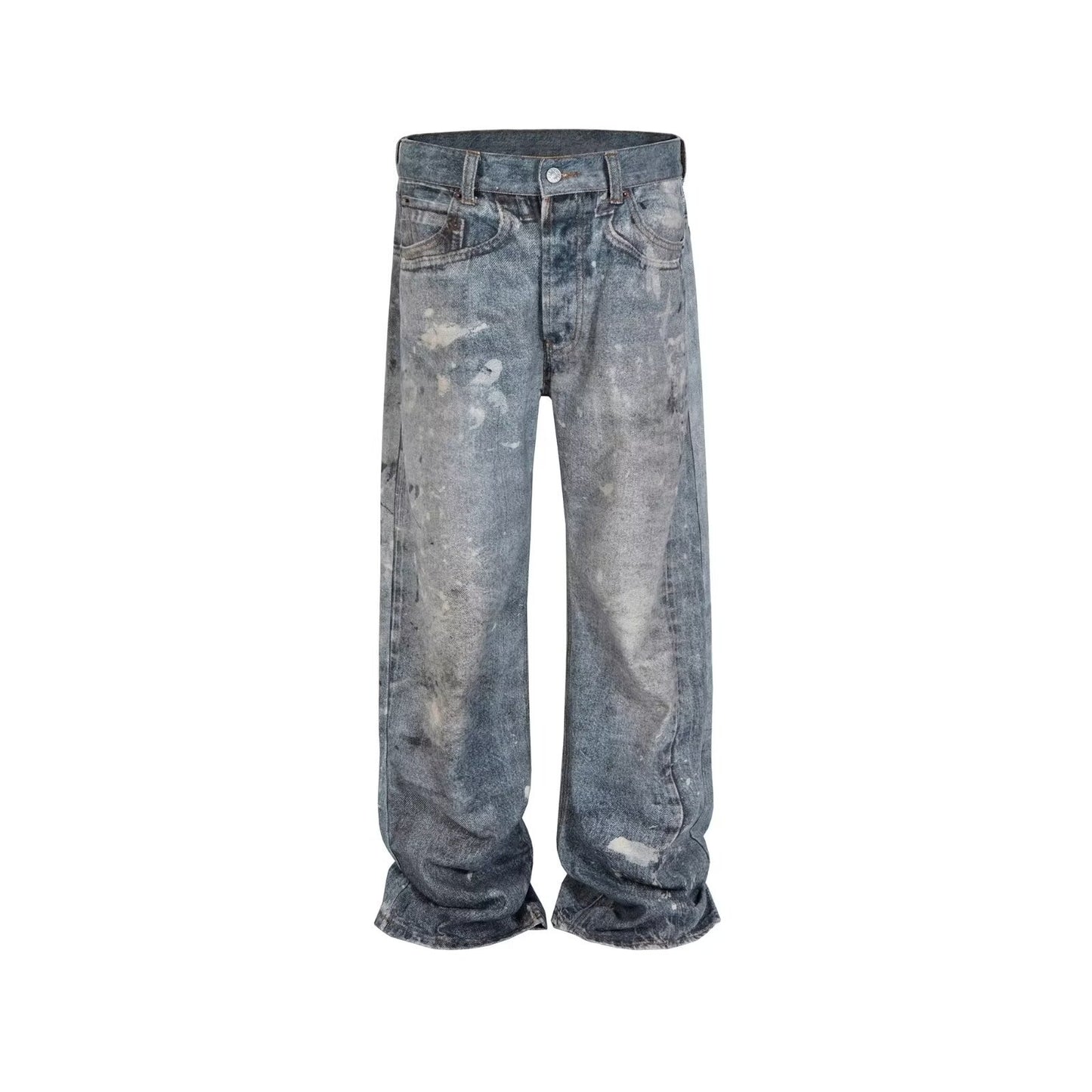 GREY SQUEEZE BAGGY JEANS