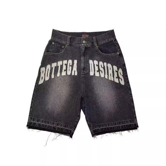 Alphabet Denim Shorts