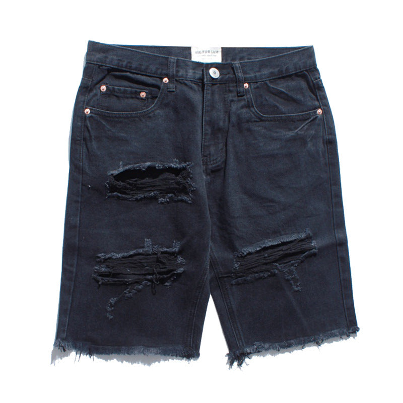 Ripped Denim Shorts