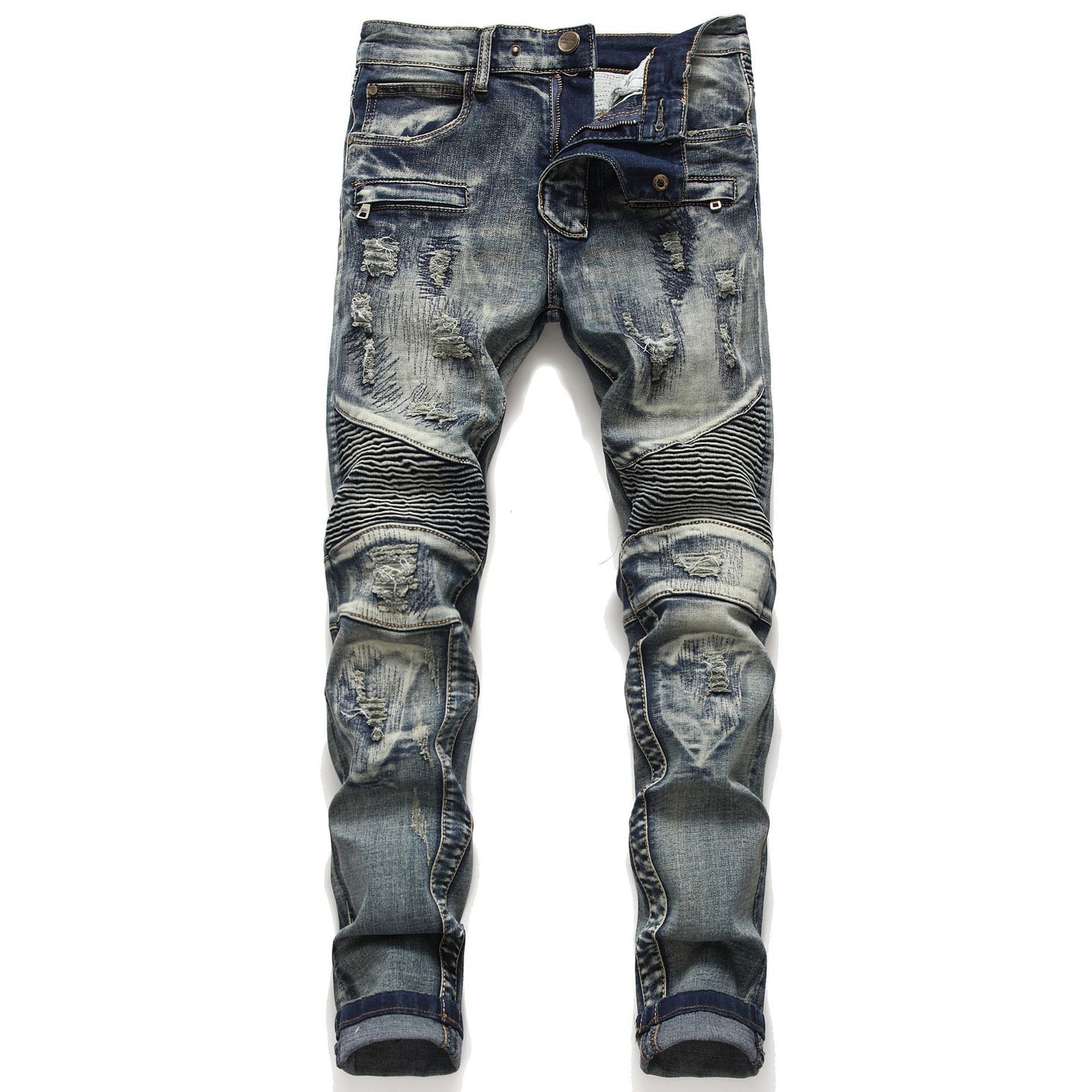 Hole Patch Slim Jeans