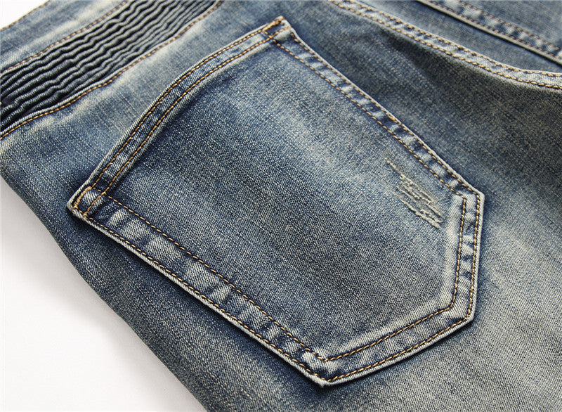 Hole Patch Slim Jeans