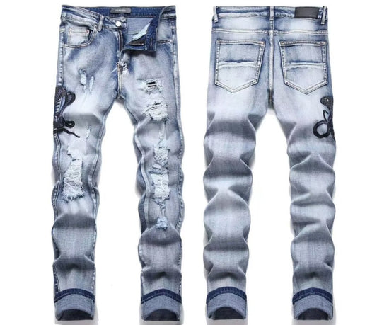 BLACK SNAKE SLIM JEANS