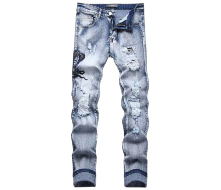 BLACK SNAKE SLIM JEANS