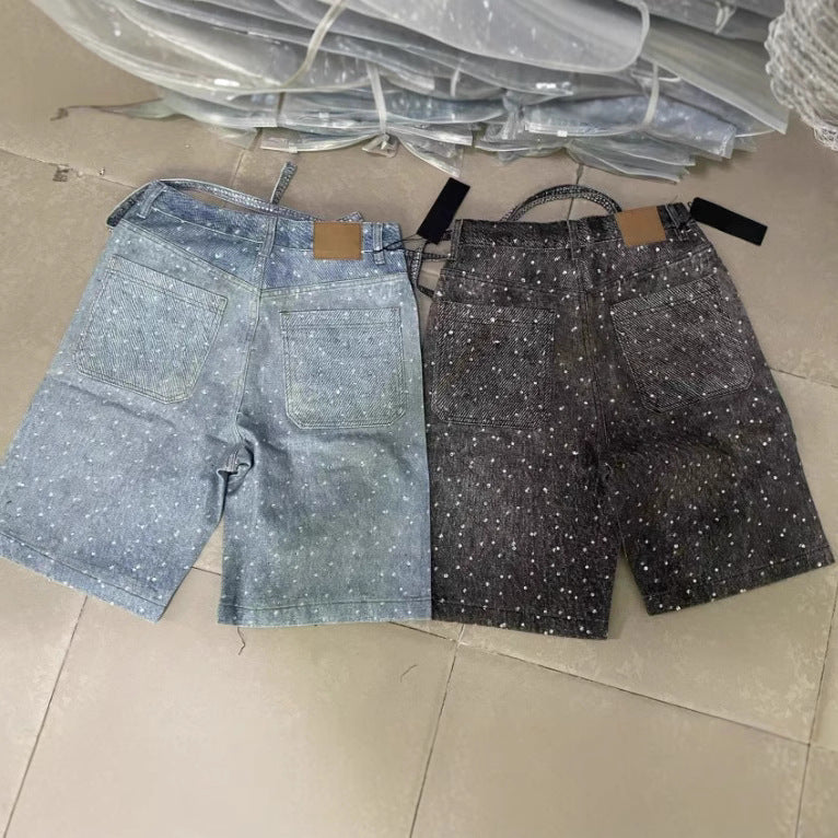 Rhinestone Denim Shorts