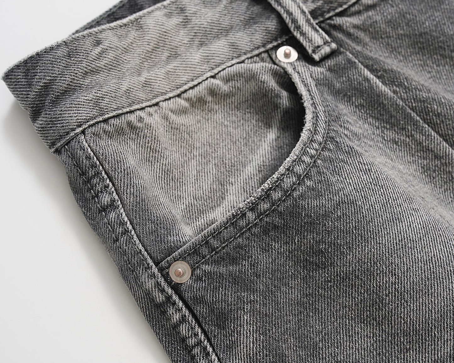 Brushed Denim Shorts
