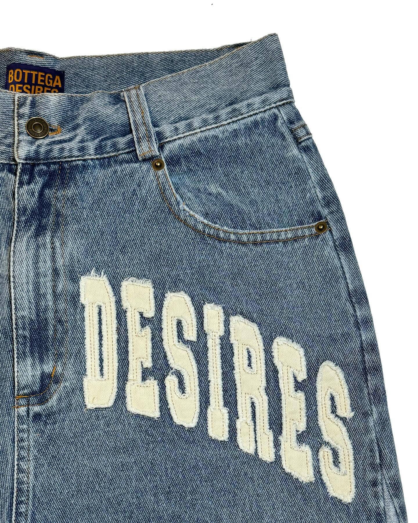 Alphabet Denim Shorts