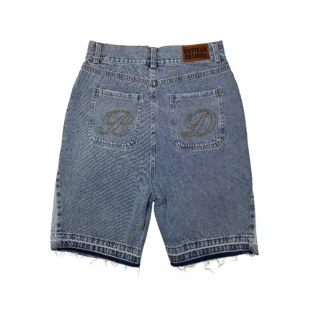Alphabet Denim Shorts