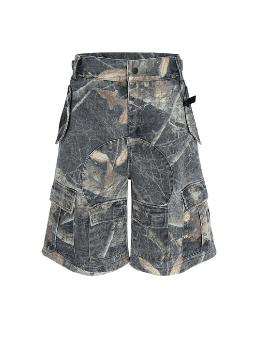 Camouflage Denim Shorts