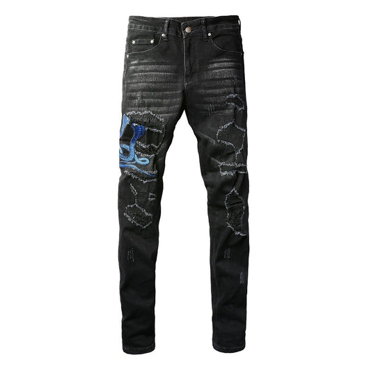 Embroidered Slim fit Jeans