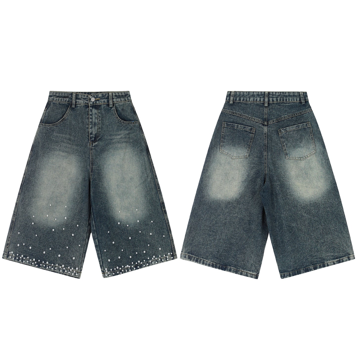 Wide Denim Shorts