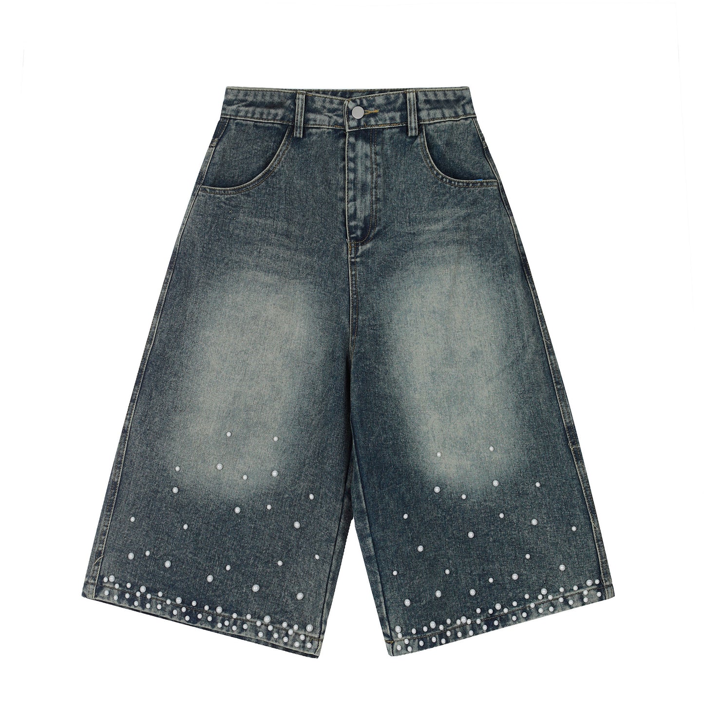 Wide Denim Shorts