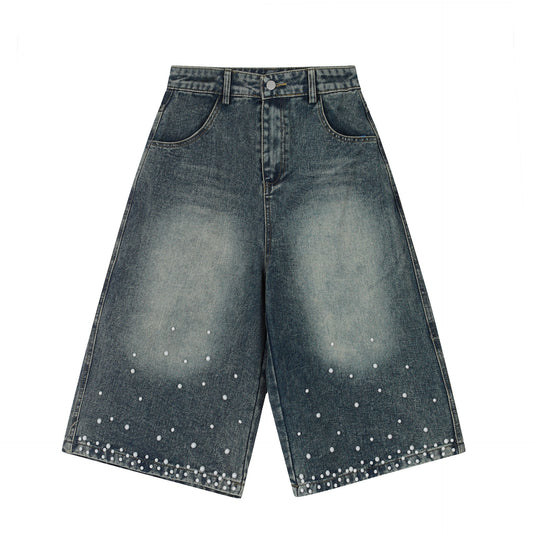 Wide Denim Shorts