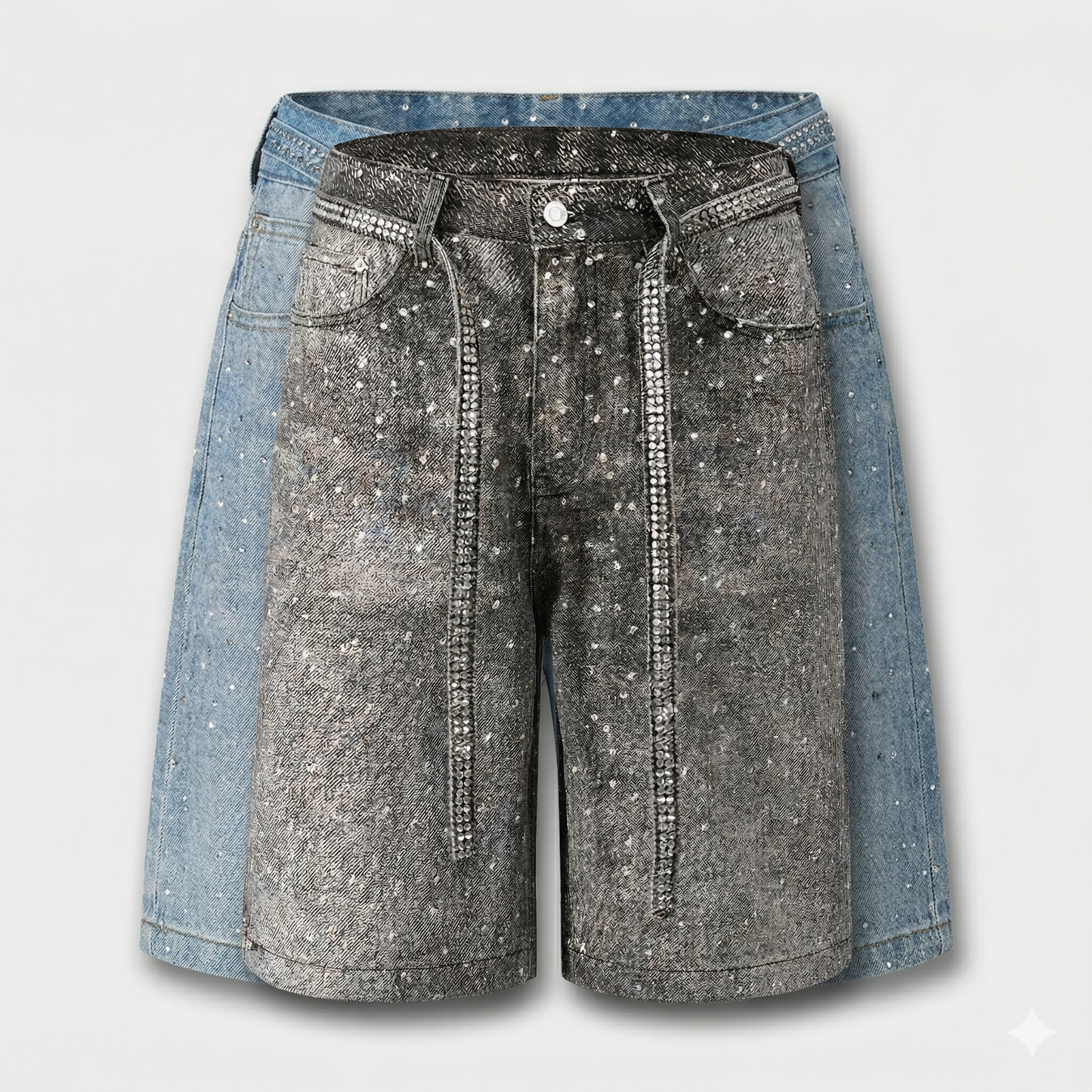 Rhinestone Denim Shorts