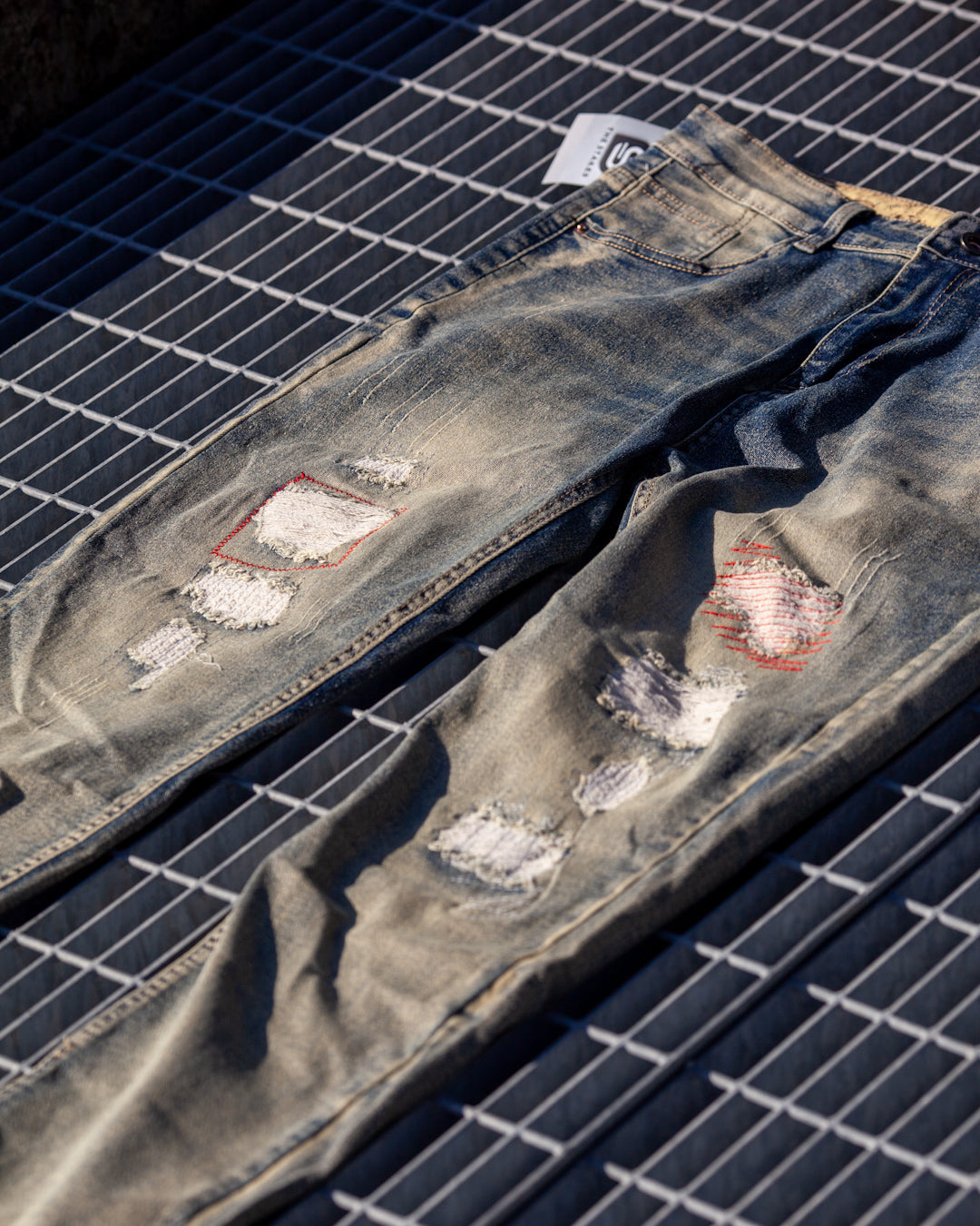 RETRO MILITARY SLIM JEANS