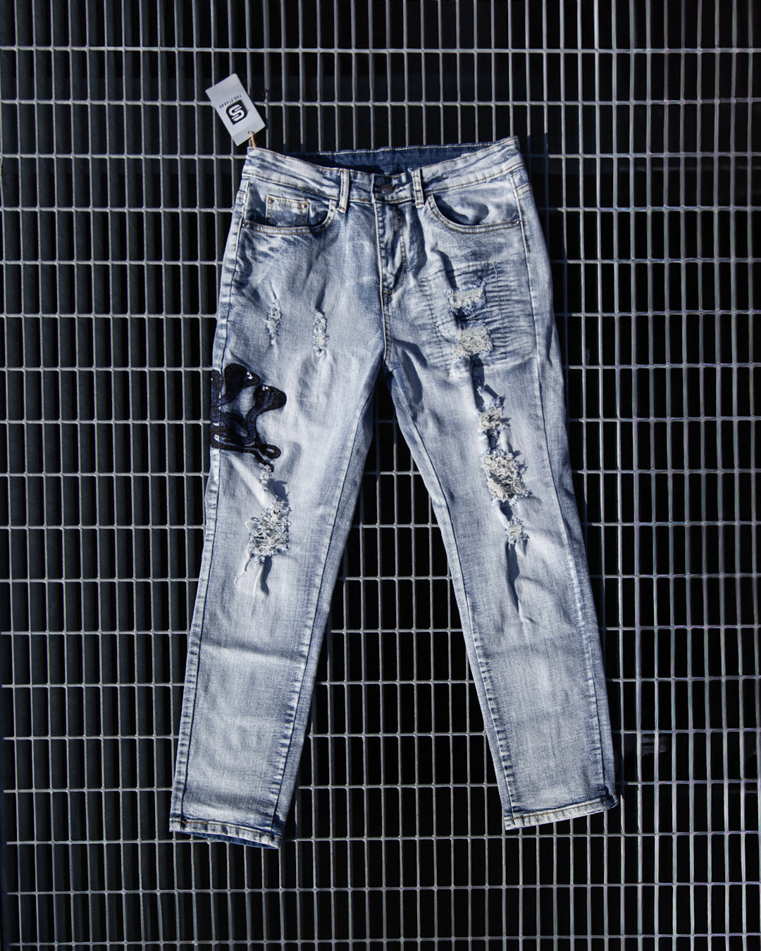 BLACK SNAKE SLIM JEANS
