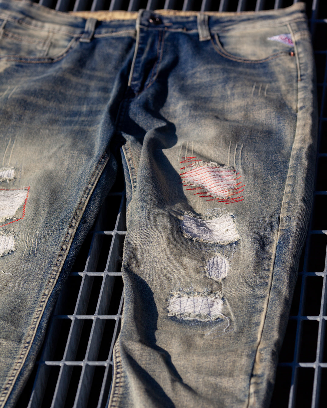 RETRO MILITARY SLIM JEANS