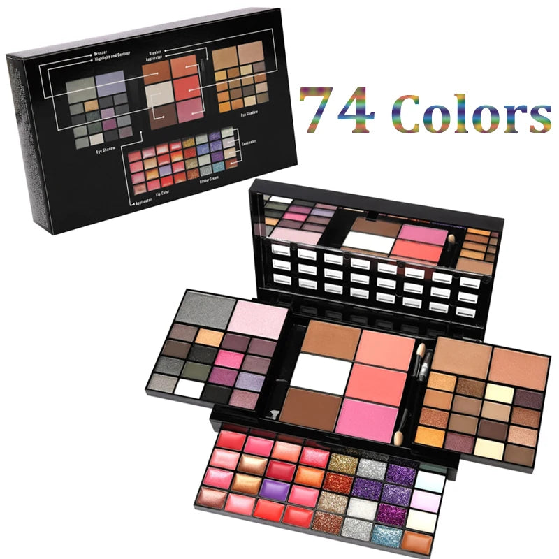 74 Colors Makeup Set Lip Gloss Blush