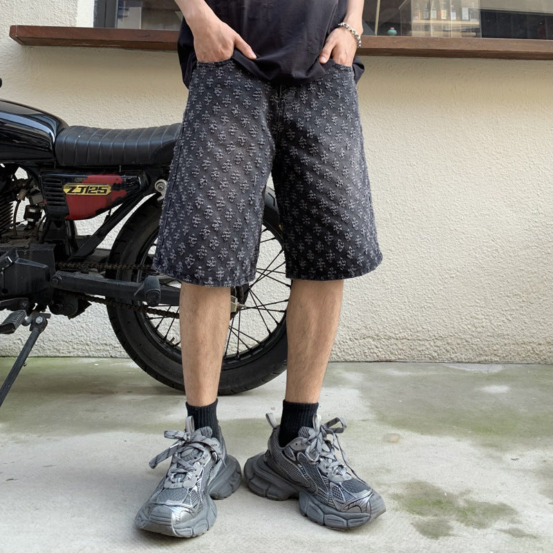 Point Denim Shorts