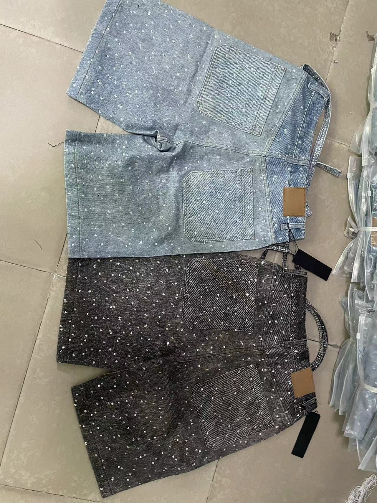 Rhinestone Denim Shorts