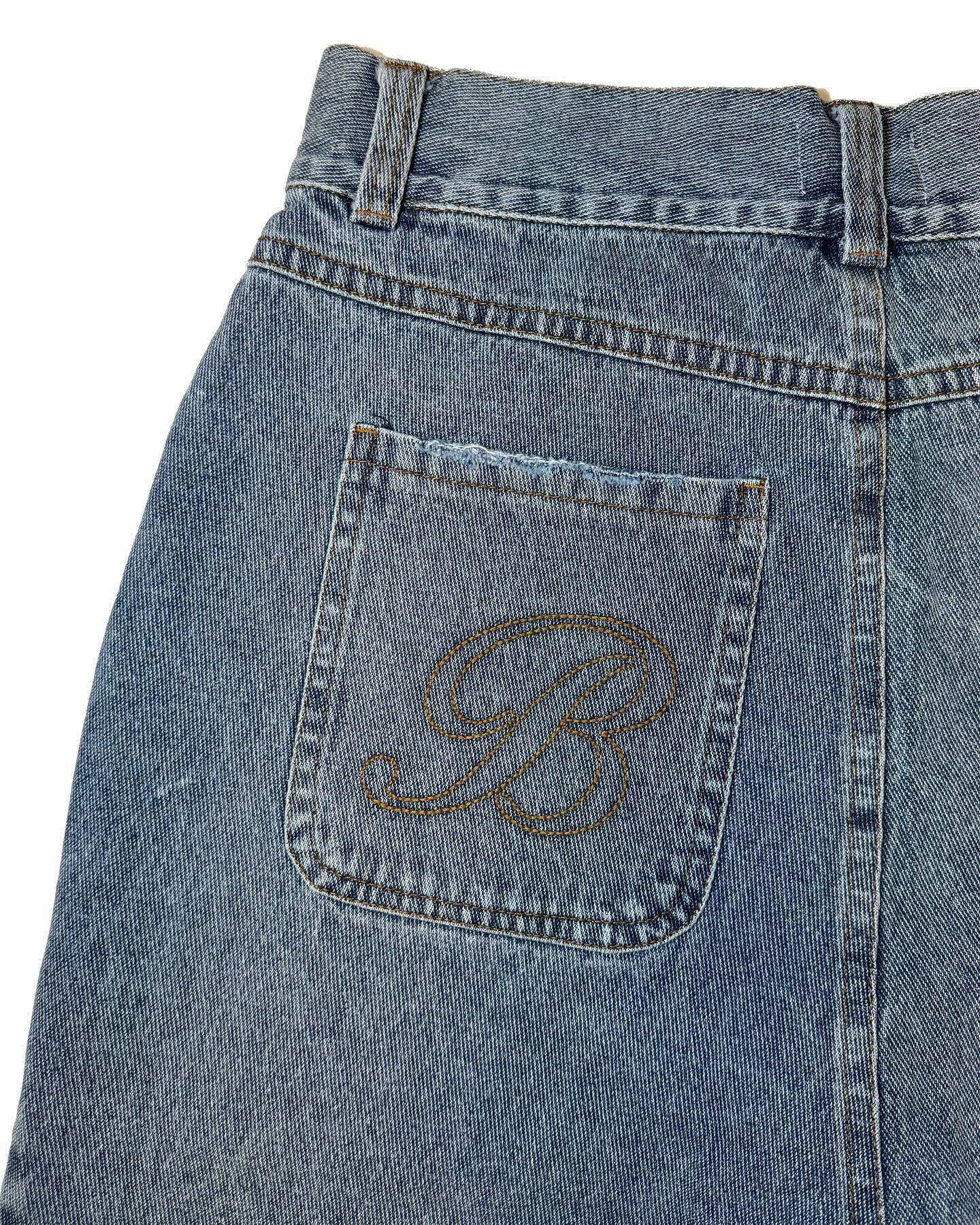 Alphabet Denim Shorts