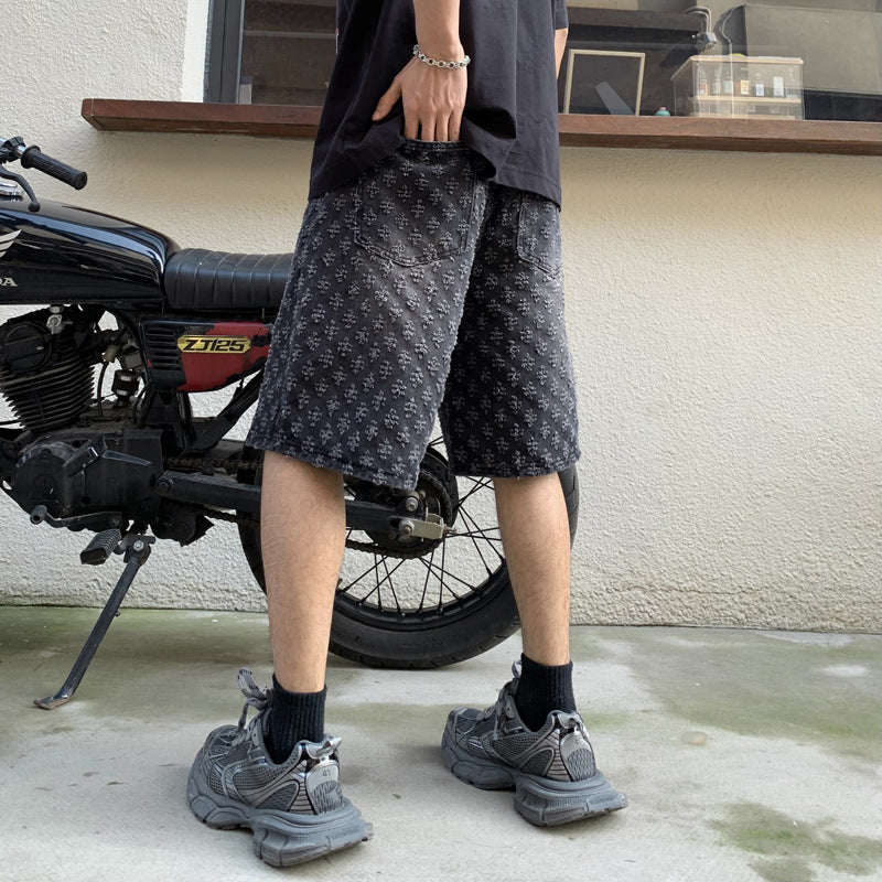 Point Denim Shorts