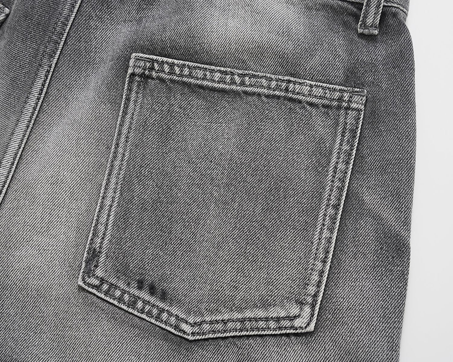 Brushed Denim Shorts
