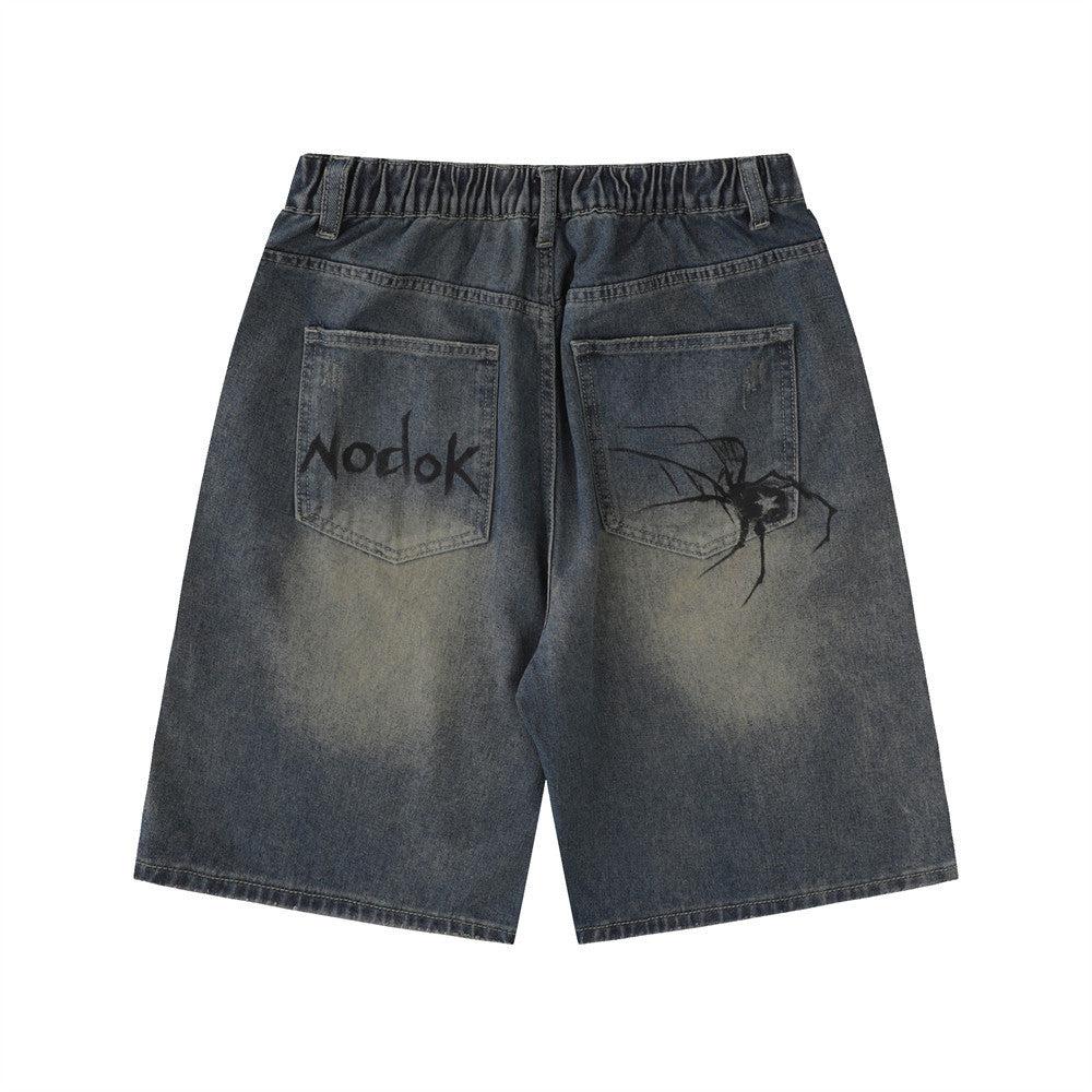 Wash Denim Shorts