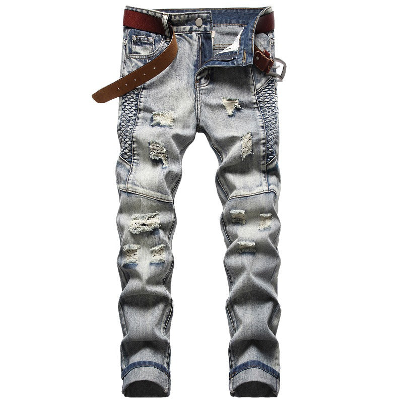 Embroidery Slim Jeans