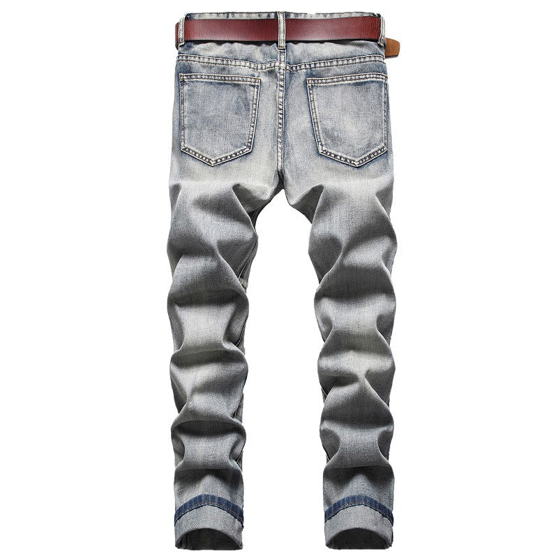 Embroidery Slim Jeans