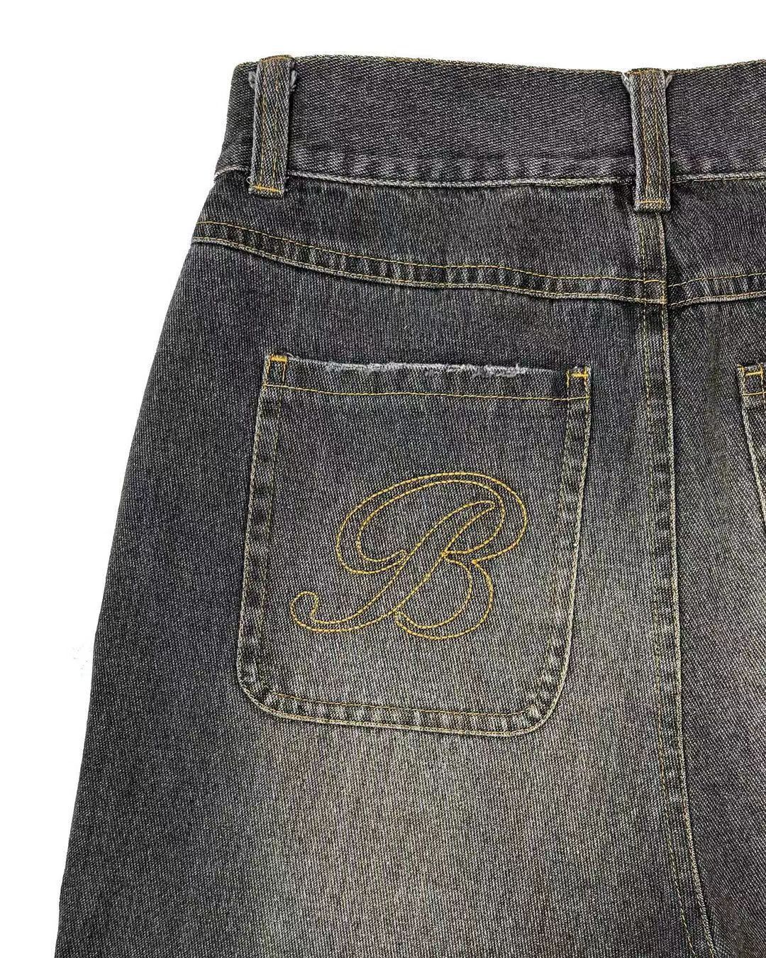 Alphabet Denim Shorts