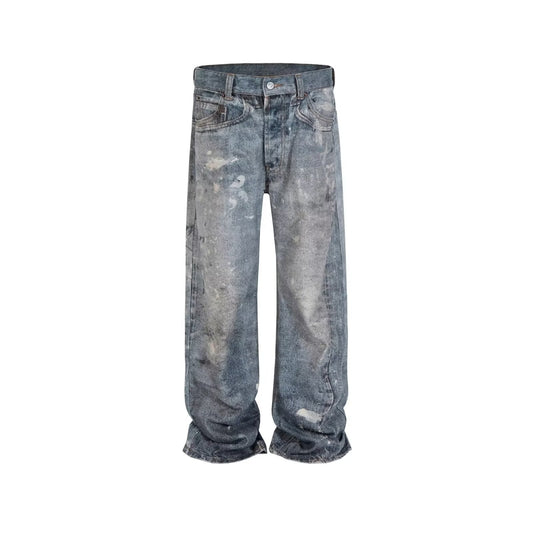 GREY SQUEEZE BAGGY JEANS